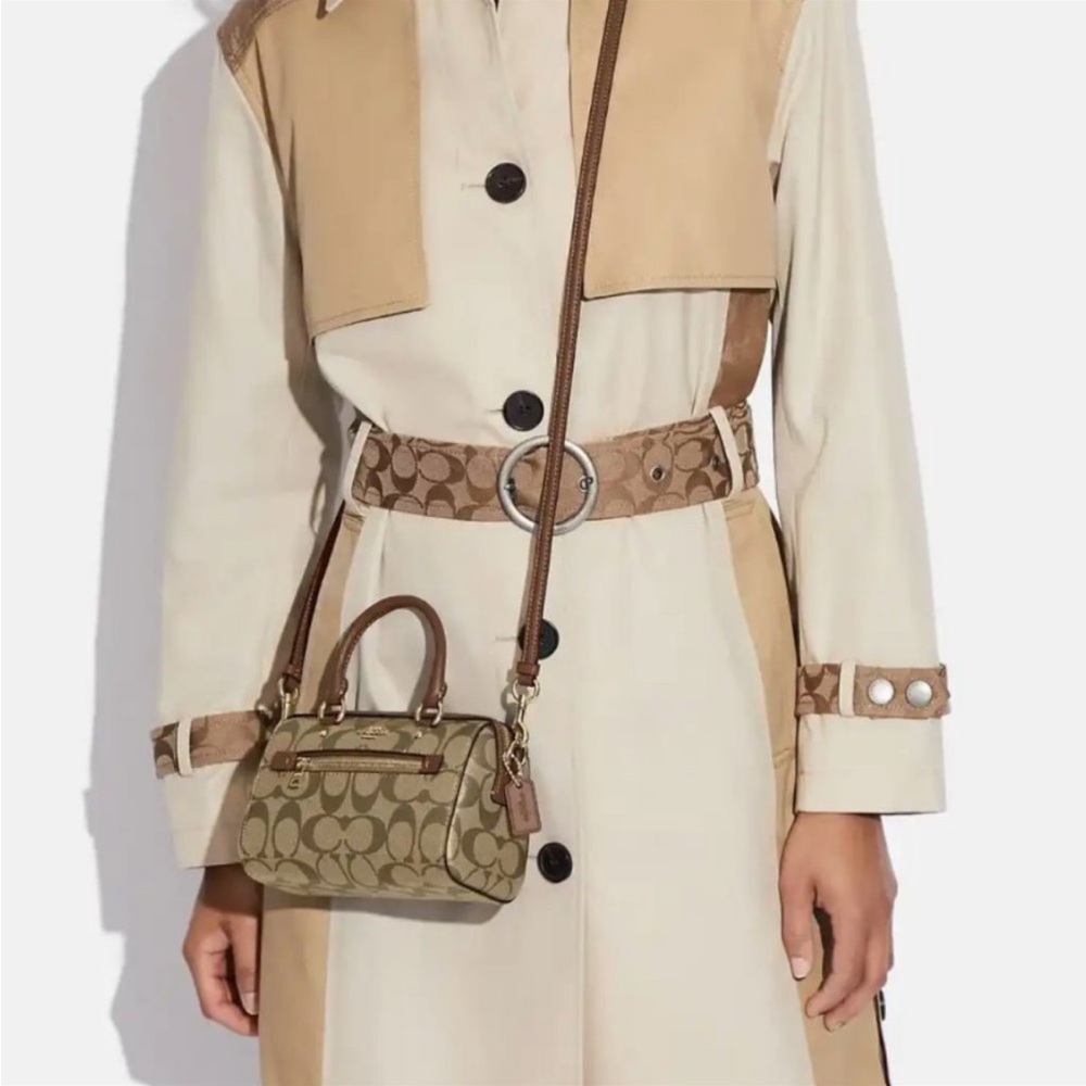 Coach Tonal Signature Classic Trench Coat Jacket.